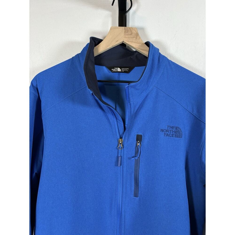 North Face Apex Pneumatic Jacket Men's Large Blue Full Zip Softshell Windwall - Picture 2 of 15